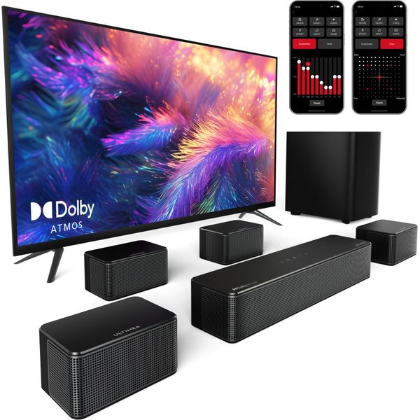 Ultimea 7.1 Soundbar Dolby Atmos Per Tv, Sistema Surround Home Cinema, Poseidon D80 Boom-image