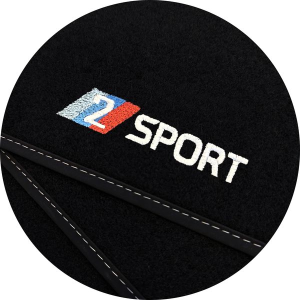 Set Di Tappetini Sportivi In Velluto Per Bmw 2 F44 Gran Coupé (Dal 2022) - 4 Pezzi - Perfetta Vestibilità-image
