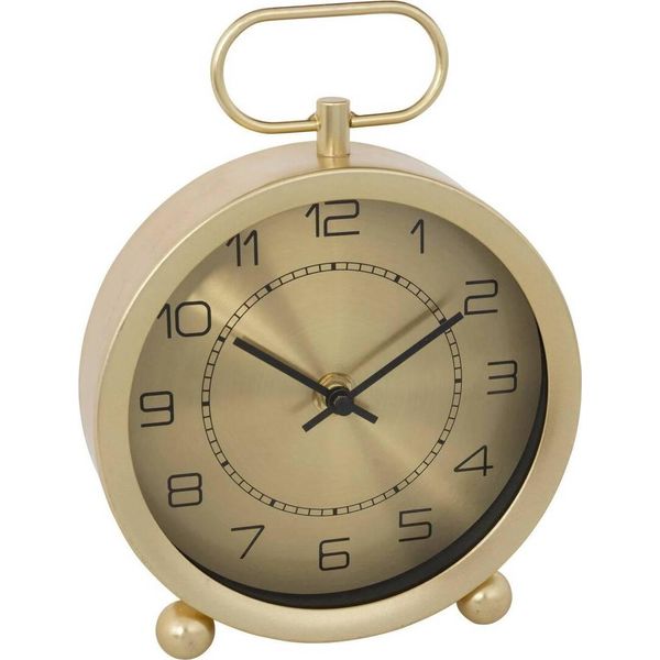 Atmosphera Createur D'interieur - Orologio Da Tavolo Irina In Metallo Color Oro H19Cm-image