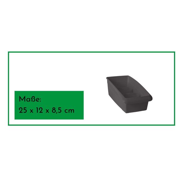 Novaliv 4X Organizzatore Di Medicinali Piccolo Armadietto Per Medicinali - 25 X 12 Cm Grigio Antrazite Con Divisorio Scatola Per Medicinali Contenitore Per Pillole Scatola Per Cerotti Scatola Per Medicinali Contenitore Per Bende Contenitore Per Vitamine-image