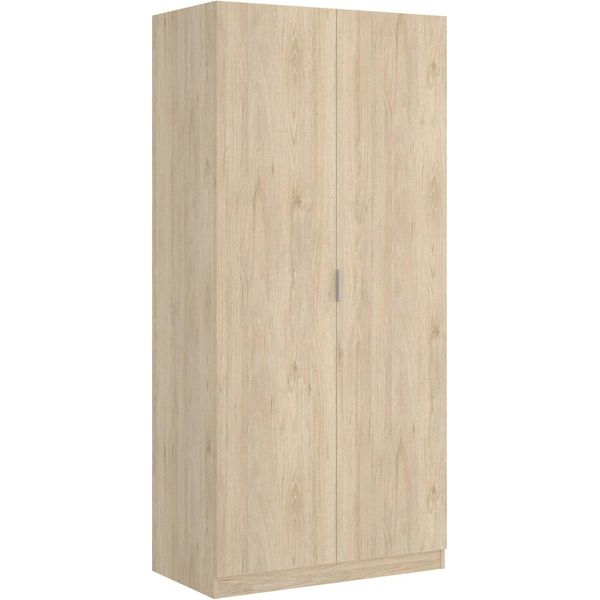 Dmora Guardaroba 2 Ante Artu 52X184H Cm Marrone Rovere, Appendiabiti 2 Ante-image