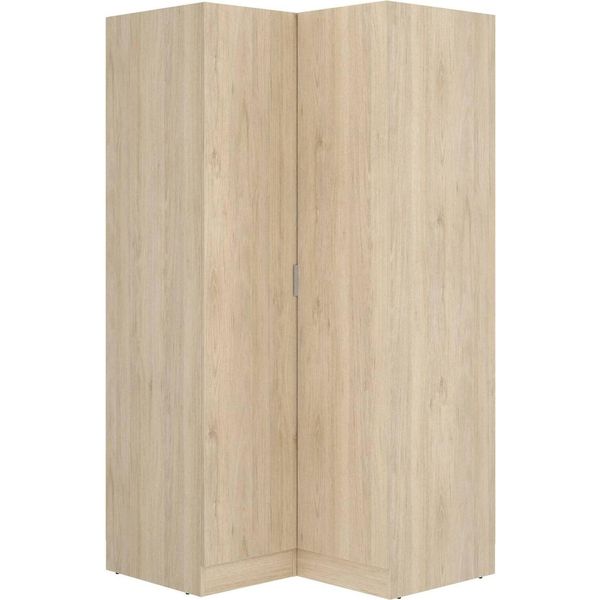 Dmora Guardaroba 2 Ante Aser 92.5X184H Cm Marrone Rovere, Appendiabiti 2 Ante-image