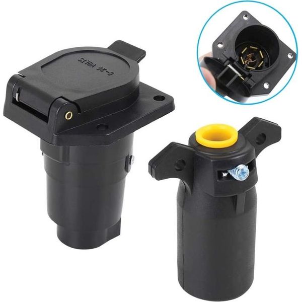 Adattatore Per Connettore A Lama Piatta Americano Per Rimorchio A 7 Pin A 12 V-image