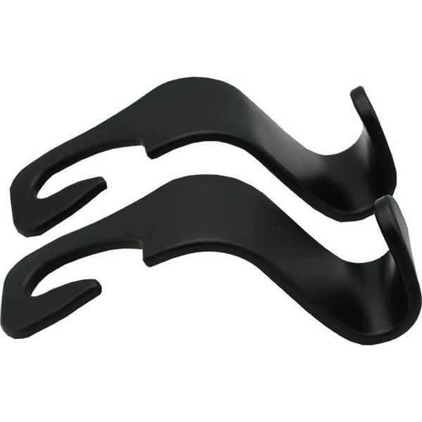 2PCS Universal Car Suv Back Seat Seat Headrest Hanger Storage Hooks For Groceries Bag Handbag Nero-image