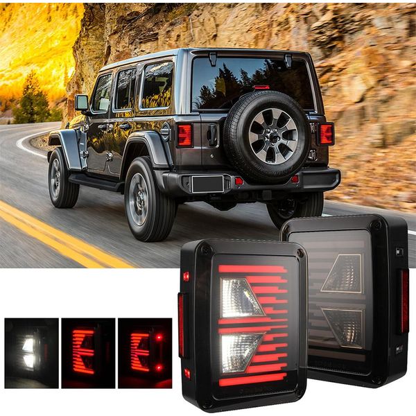 2PCS Per Jeep Wrangler Jk 07-17 Retromarcia Freno Classico Luci Montaggio Spina Usa Come Mostrato-image