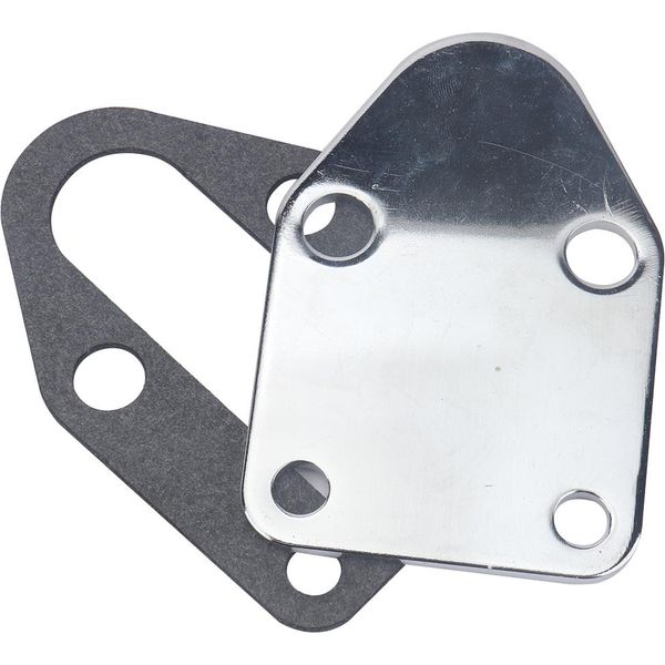 Pompa Carburante Small Block Off Plate In Acciaio Cromato Per Motori Chevy 283 305 327 350 383 400 Argento-image
