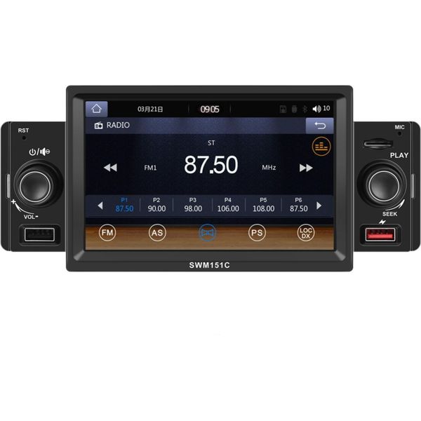 Autoradio Da 5 Pollici 1 Din Bluetooth Call Music Playback Mp5 Player Mirror Link Per Carplay Standard-image