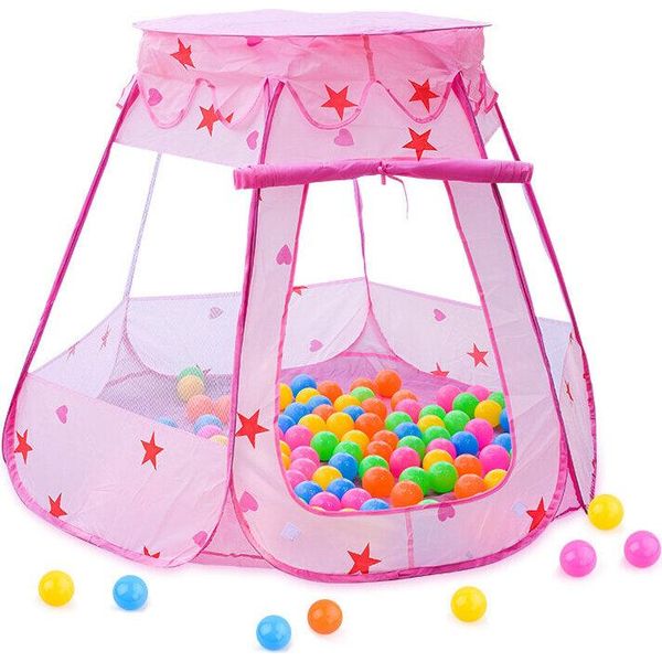 Grande Castello Della Principessa Ragazze Rosa Tenda Da Gioco Per Bambini Da Giardino - Blu-image
