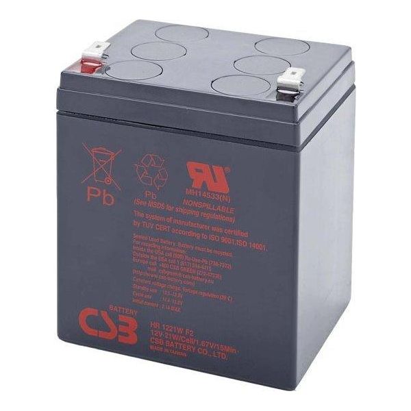 Batteria Di Backup Csb Pb Vrla Agm 12V/5,1Ah (HR1221W F2)-image
