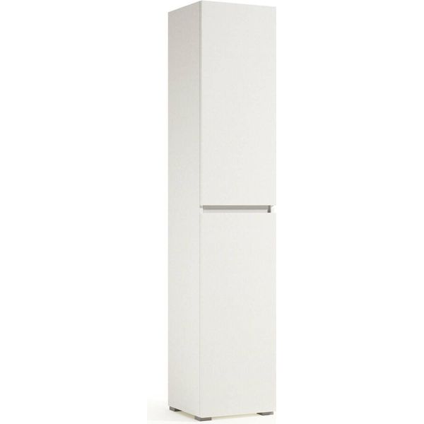 Dmora Armadio Multiuso 2 Ante Daisuke 37X195H Cm Bianco, 2 Ante 6 Vani Italy-image