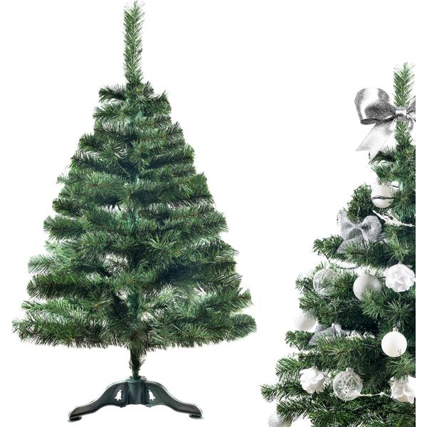 Creative Home Albero Di Natale Artificiale 120 Cm | Albero Realistico, Folto | Decorazione Natalizia | Rami Densi Di Verde Profondo Con Base Stabile-image