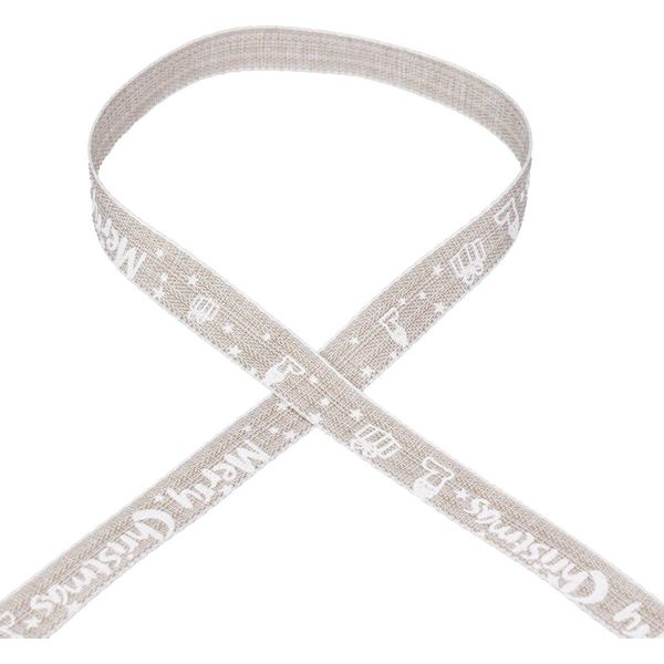 Nastro Natalizio Nastro Per Decorazioni Natalizie Merry Christmas Graz Design Beige 15Mm 20M-image