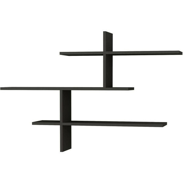 Dmora Mensola Antani 22X123X80.5H Cm Nero Antracite, 4 Ripiani-image