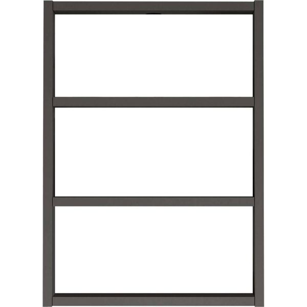 Dmora Mensola Krosa 9X43.2X60H Cm Nero Antracite, 3 Ripiani-image