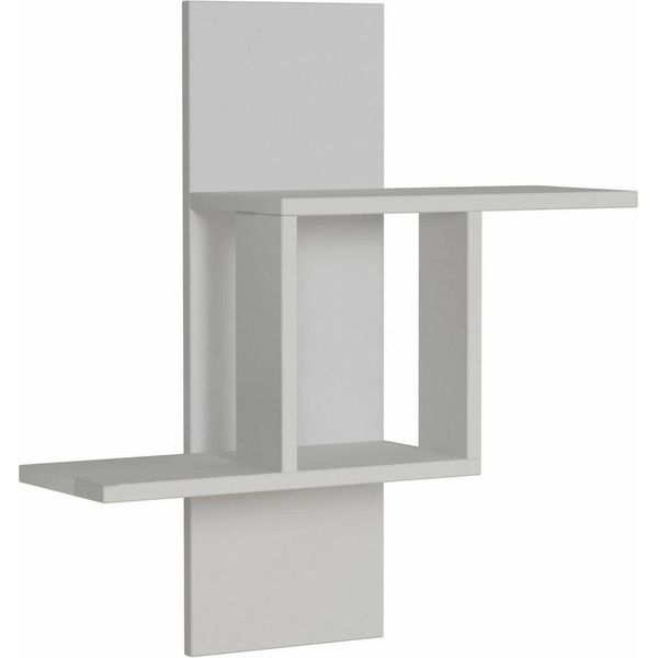 Dmora Mensola Aviano 20X64X70H Cm Bianco Bianco, 3 Ripiani-image