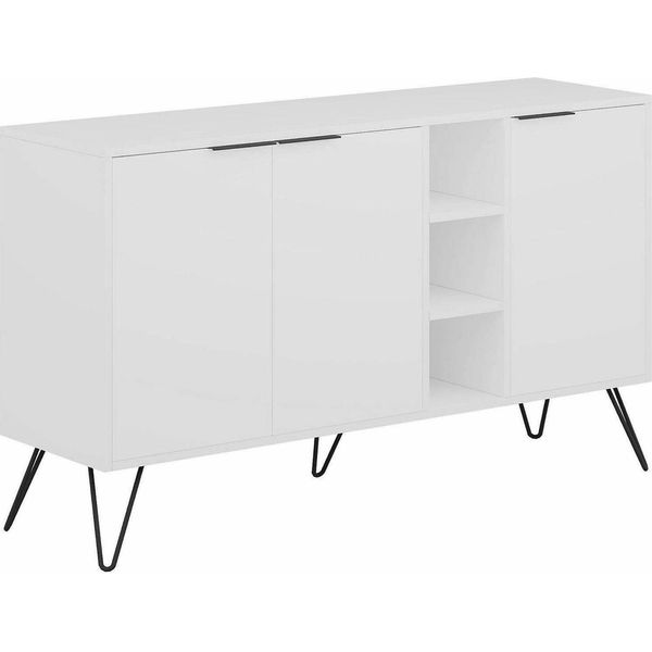Dmora Credenza Alin 35.6X142X83H Cm Bianco, Apertura Battente 3 Ante-image