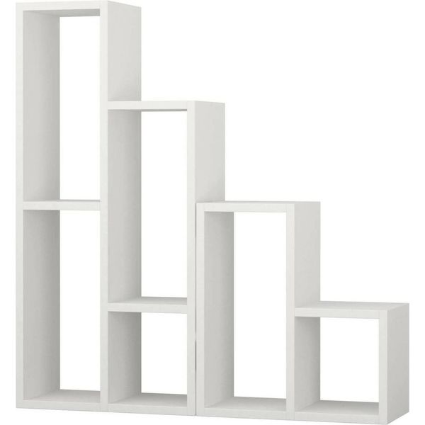 Dmora Libreria Naruto 20X84X89H Cm Bianco, 6 Ripiani Portata Ripiani 15-image