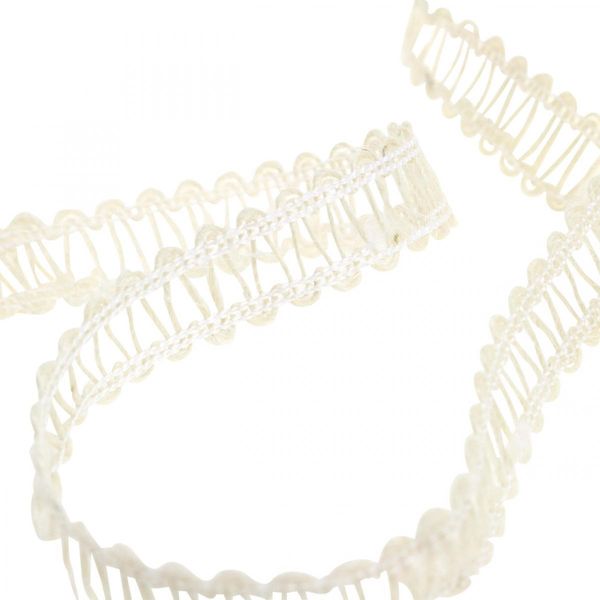 Nastro Decorativo In Iuta Bianco Crema 15Mm X 15M - Nastro Regalo Naturale Matrimonio Vintage Fai Da Te-image