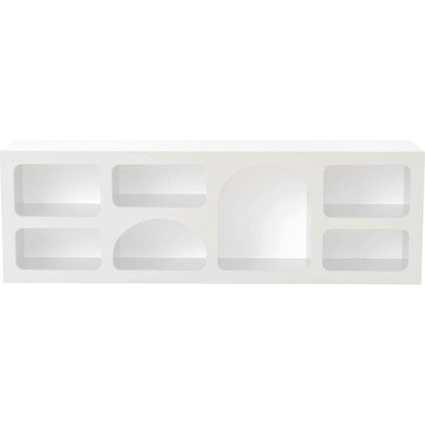 Dmora Credenza Arsenio 38X160X51H Cm Bianco, 6 Vani 6 Ripiani-image
