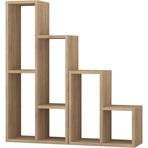 Dmora Libreria Naruto 20X84X89H Cm Marrone, 6 Ripiani Portata Ripiani 15-image