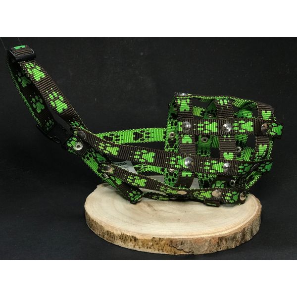 Museruola Per Cani In Nylon Palkar Taglia 4 30 Cm X 11 Cm Nero-Verde (Museruola Per Cani In Nylon Palkar Taglia 4 30 Cm X 11 Cm Nero-Verde)-image