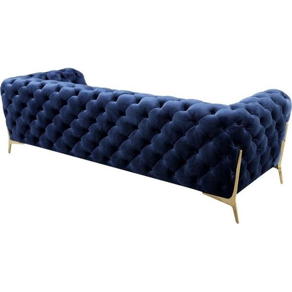Set Di Divani Chesterfield Divano Imbottito 3 2 1 Posti In Pelle Tessuto Nuovo-image
