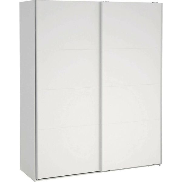 Dmora Armadio Multiuso 2 Ante Gomer 65X220.4H Cm Bianco, Appendiabiti 2 Ante-image
