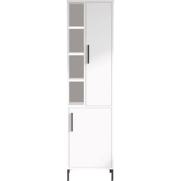 Dmora Armadio Multiuso 2 Ante Jongdari 35.5X173.6H Cm Bianco, Appendiabiti 2 Ante-image