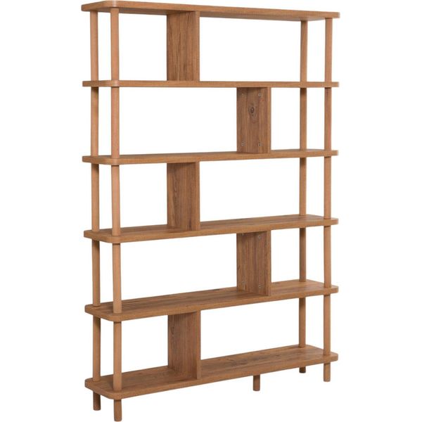 Dmora Libreria Amatrice 28X120X168.5H Cm Marrone, 5 Ripiani Portata Ripiani 35-image