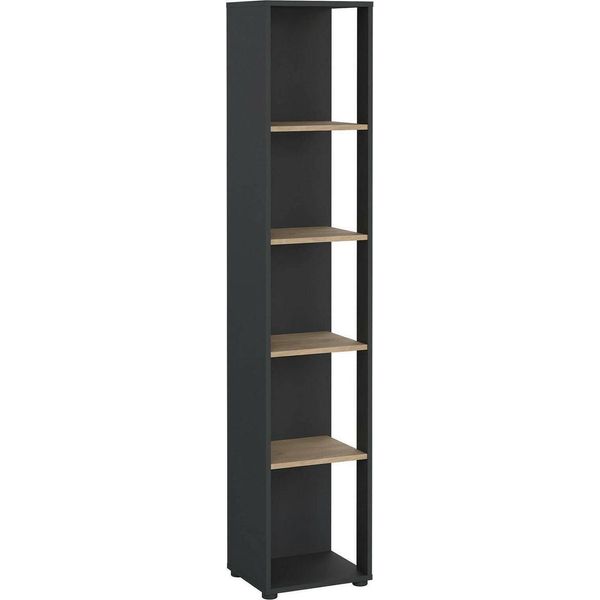 Dmora Libreria Baaz 34.3X40.8X204.7H Cm Marrone, 4 Ripiani Portata Ripiani 12-image