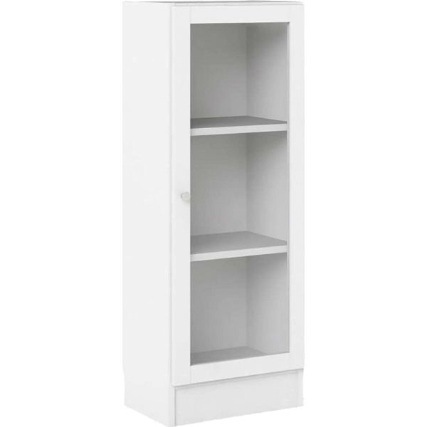 Dmora Libreria Goring 28.3X40.6X107.2H Cm Bianco, Un'anta 2 Ripiani-image