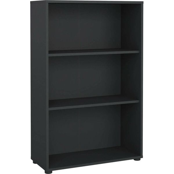 Dmora Libreria Sparto 34.3X79.6X123.6H Cm Grigio, 2 Ripiani Portata Ripiani 12-image
