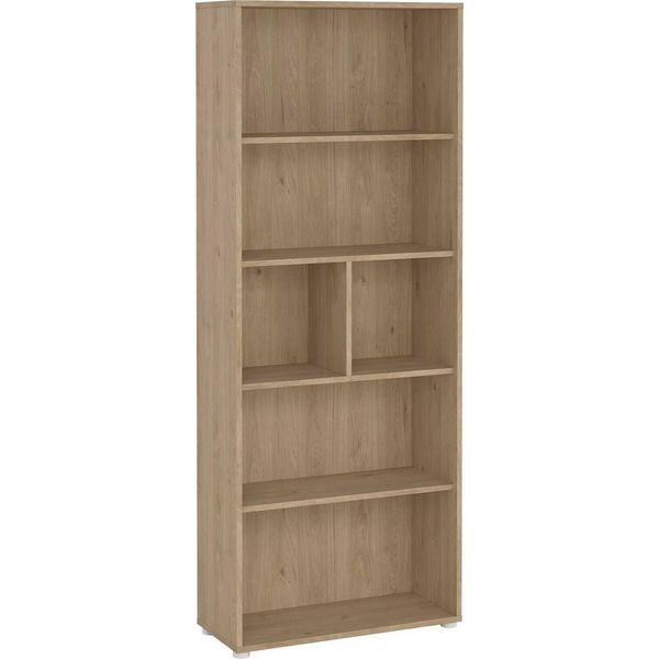 Dmora Libreria Penh 34.3X79.6X204.7H Cm Marrone, 4 Ripiani Portata Ripiani 12-image
