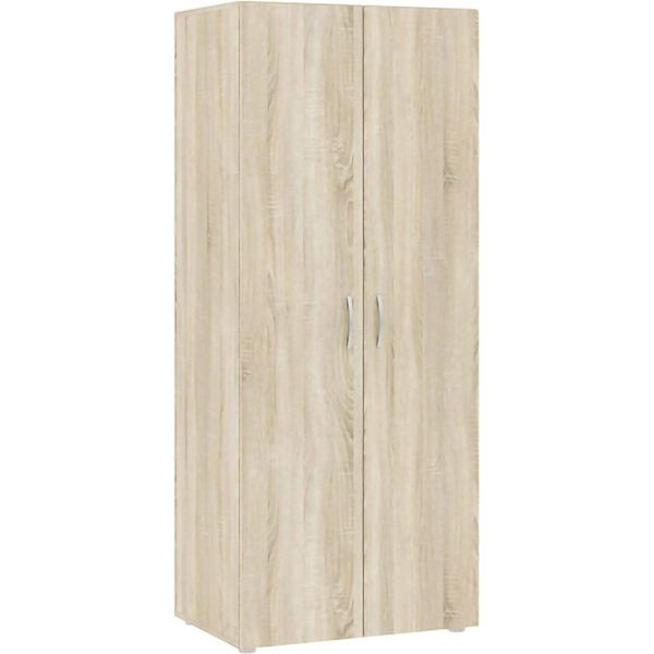 Dmora Guardaroba 2 Ante Malvito 51.9X179H Cm Marrone Rovere, Appendiabiti 2 Ante-image