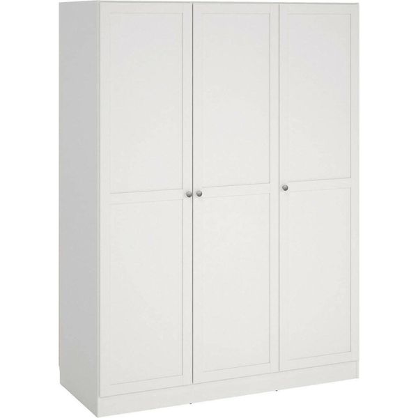 Dmora Guardaroba 3 Ante Gener 61.69X147 Cm Bianco, Appendiabiti 3 Ante-image