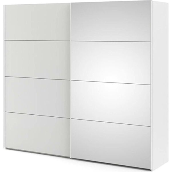 Dmora Guardaroba 2 Ante Tobie 60.8X220.4H Cm Bianco, Appendiabiti 2 Ante-image