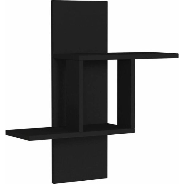 Dmora Mensola Lozen 20X64X70H Cm Nero Antracite, 2 Ripiani-image