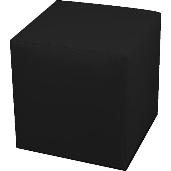 Talamo Italia Pouf Accumoli 40X40X42H Cm Nero, Nero Forma Cubica Italy-image