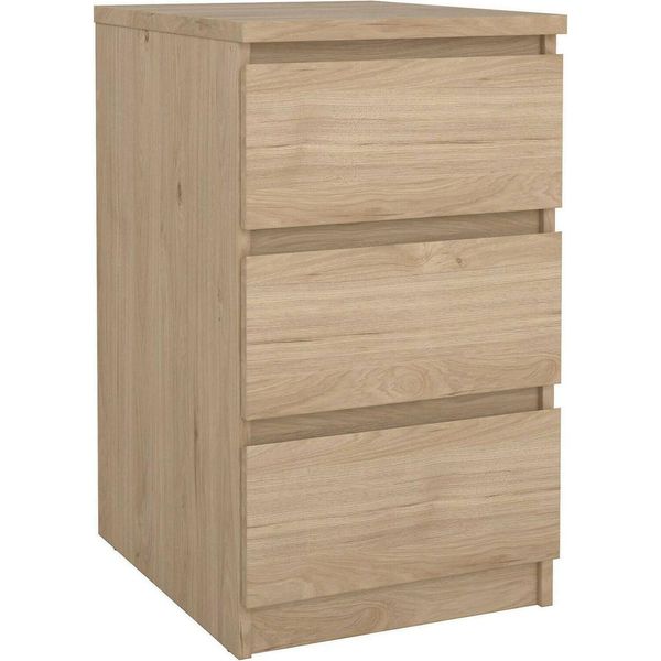 Dmora Cassettiera Accudino 40.4X50X70.1H Cm Marrone Rovere, 3 Cassetti Apertura Scorrevole-image