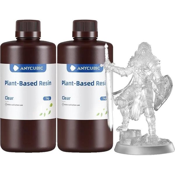 Resina Per Stampa 3D, Formula Ecologica, A Basso Odore, 2 Kg Trasparente-image