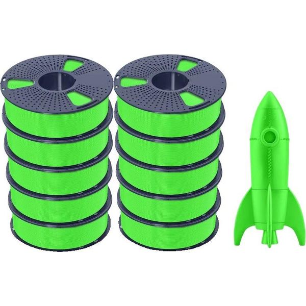 Filamento Pla Ad Alta Velocità, Diametro 1,75 Mm, Temperatura Di Stampa 180-190 °C, 100 % Senza Bolle, HS-PLA Verde-image