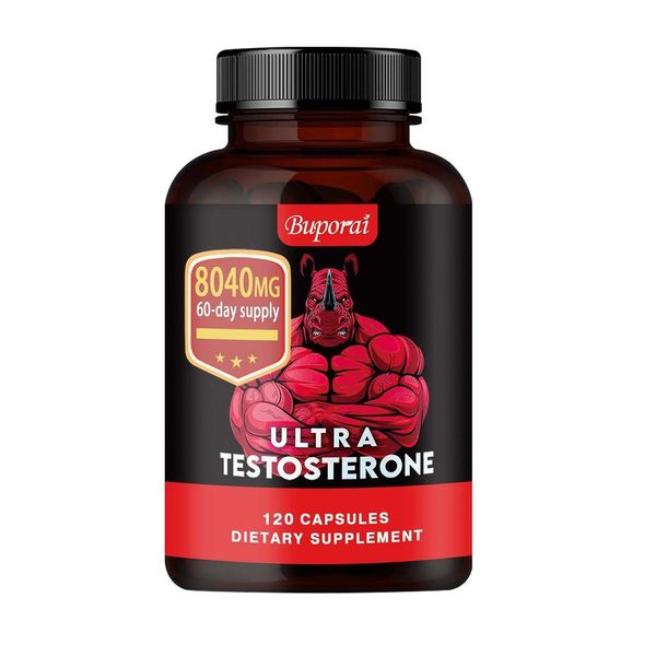 Ultra Testosterone 8040 Mg (120 Capsule) Integratore Alimentare, Uomini, Energia E Resistenza, Muscoli, Potenza, Forza, Testosterone-image