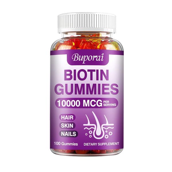 Biotina Gummies 10.000 Mcg (100 Orsetti Gommosi) Integratore Alimentare, Capelli, Pelle, Unghie, Sistema Immunitario, Articolazioni, Collagene-image