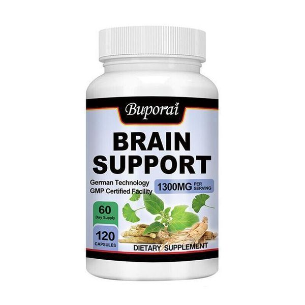 Brain Support 1300 Mg (120 Capsule) Integratore Alimentare, Cervello, Nervi, Memoria-image