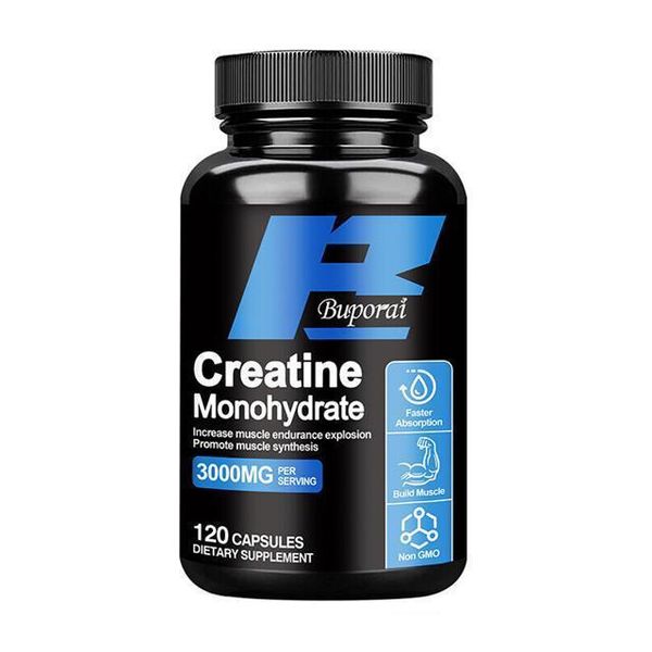 Creatina Monoidrato 3000 Mg (120 Capsule) Integratore Alimentare, Forza, Muscoli, Resistenza, Energia, Sport, Fitness-image