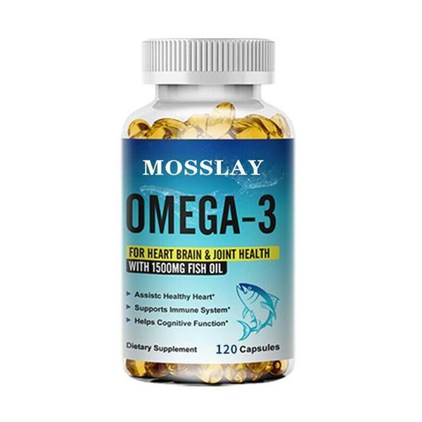 Olio Di Pesce Omega 3 1500 Mg (120 Capsule) Integratore Alimentare, Articolazioni, Cervello, Cuore, Nervi, Occhi, Capelli, Pelle, Unghie-image