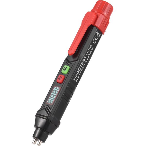 Habotest HT662 Tester Liquido Freni Tester Lcd Digitale Dell'olio Dei Freni Penna Di Rilevamento Del Contenuto Del Liquido Dei Freni Dell'automobile E Del Motociclo Con Allarme Luminoso Sonoro Retroilluminazione A 3 Colori-image