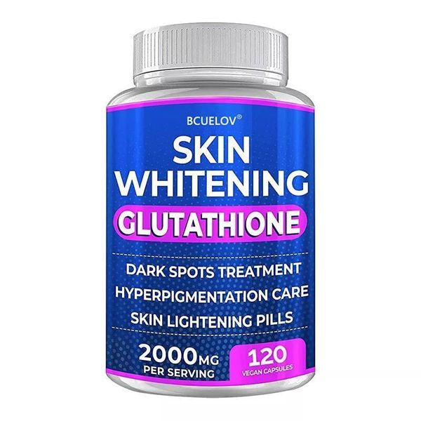 Glutatione Schiarente Per La Pelle 2000 Mg (120 Capsule) Integratore Alimentare, Viso, Pelle, Capelli, Unghie, Anti-Invecchiamento-image
