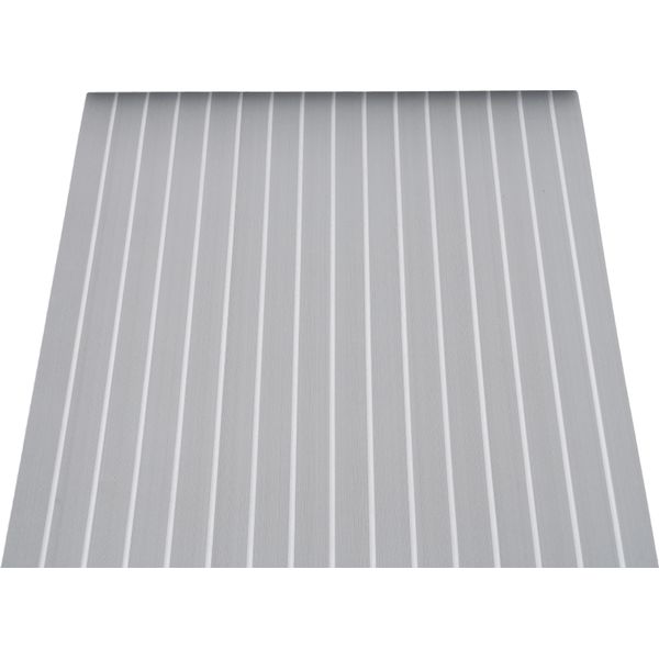 Zerbino In Teak In Schiuma Eva, 240 X 90 Cm, Spessore 6 Mm, Antiscivolo, Grigio Con Strisce-image
