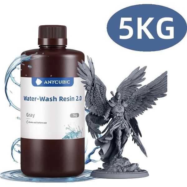 Resina Per Lavaggio Ad Acqua, Alta Precisione, Basso Odore, Grigio 5KG-image